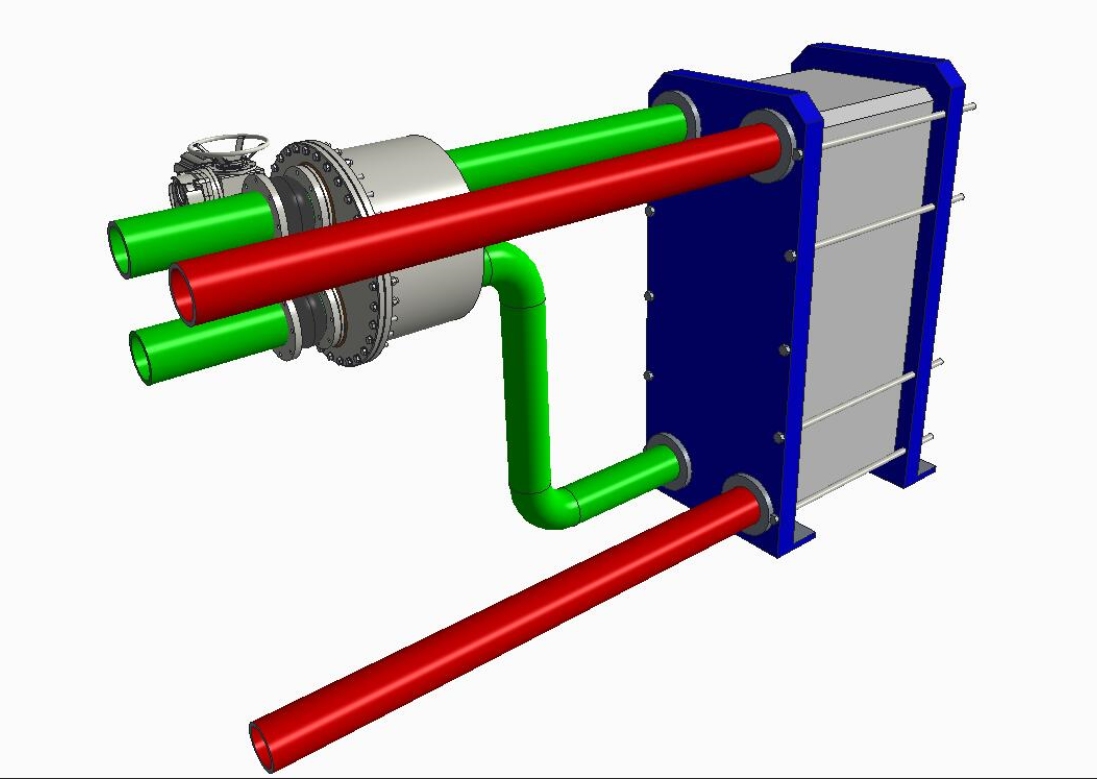 Plate heat exchanger cleaning flow reversal valve